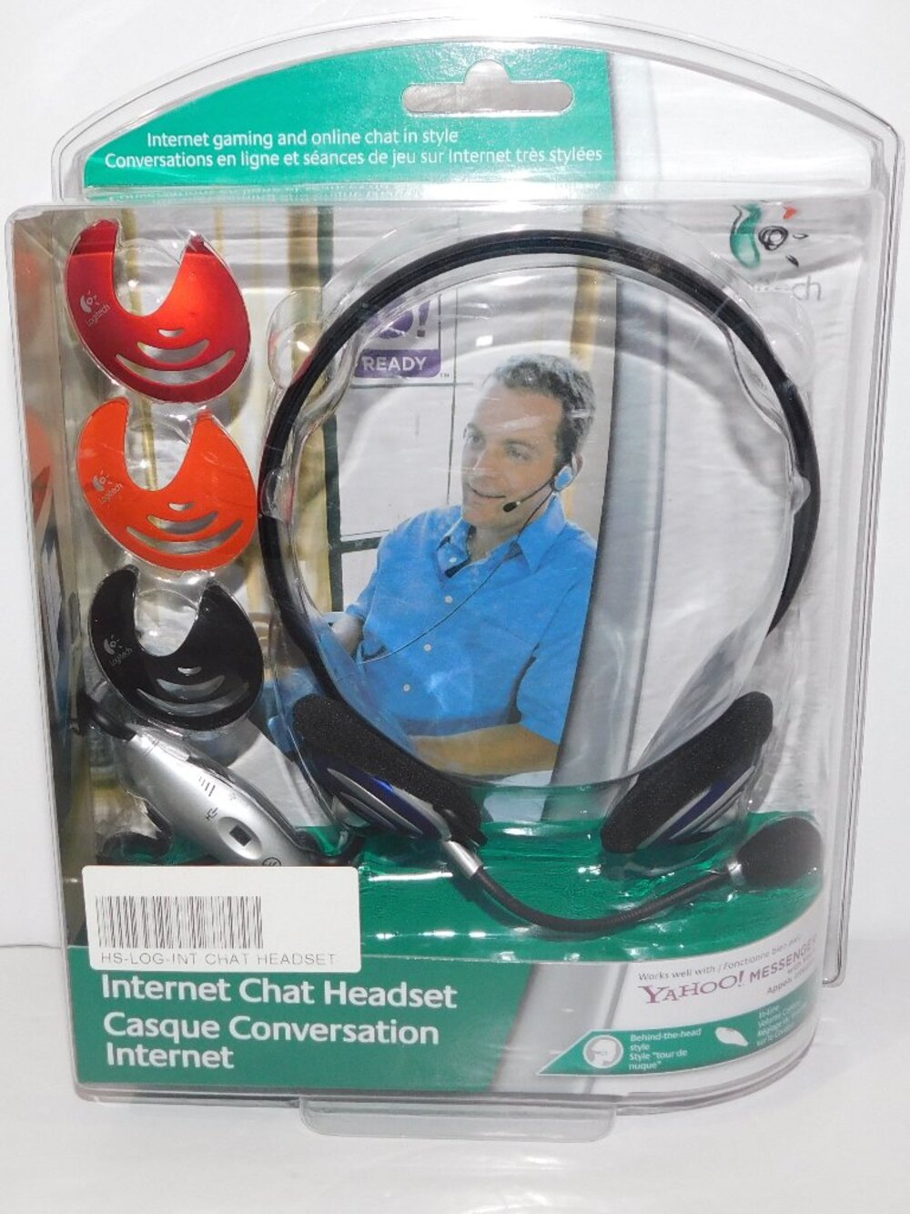 NEW Logitech Internet Chat Headset Behind the Head Multicolored Computer SEALED